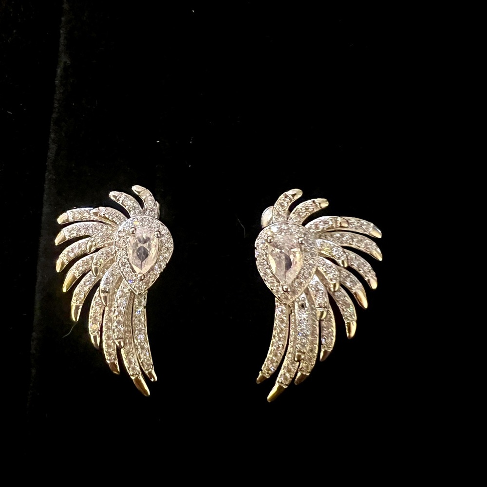 Beautiful earrings with cubic zirconia